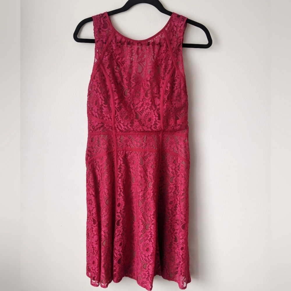 Bright Pink Lace Dress